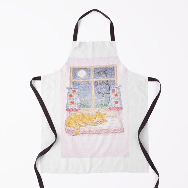 Item preview, Sleeping Orange Cat by the Window at Night designed and sold by El Mundo de Nalito..