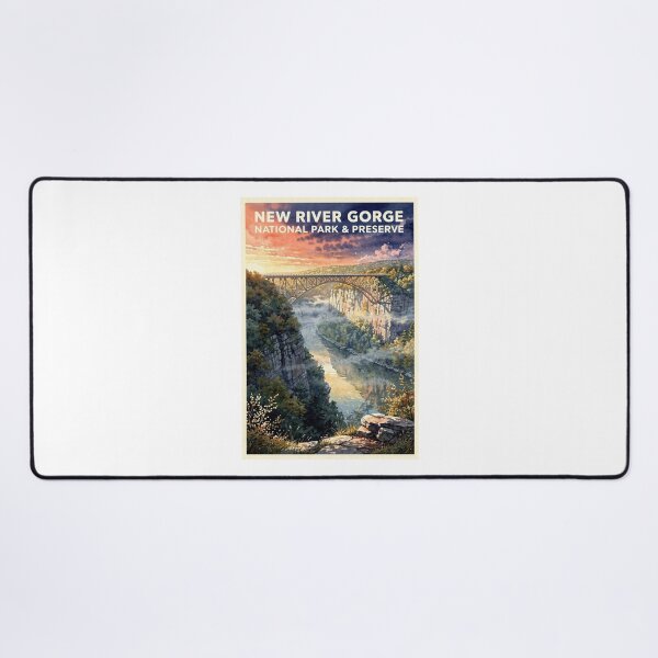 Item preview, New River Gorge National Park & Preserve West Virginia Vintage Watercolor Travel designed and sold by Teelogic.