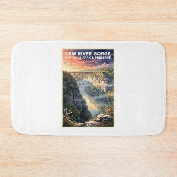 Item preview, New River Gorge National Park & Preserve West Virginia Vintage Watercolor Travel designed and sold by Teelogic.