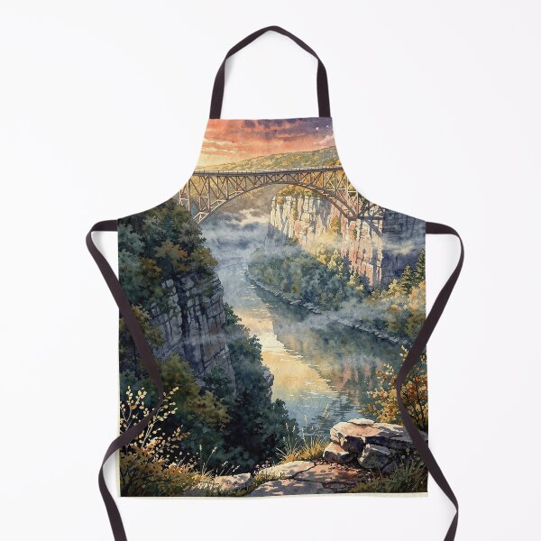 Item preview, New River Gorge National Park & Preserve West Virginia Vintage Watercolor Travel designed and sold by Teelogic.