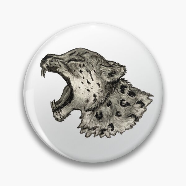 Item preview, Snow Leopard Charcoal Drawing, Warm Gray designed and sold by LooseLeafEarlGray.