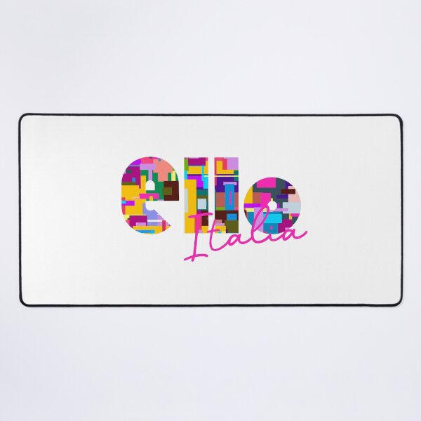 Item preview, Ello, Lecco, Italy, Italia, colorful typography design for travellers designed and sold by Wanderful-roads.