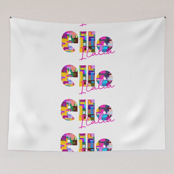 Item preview, Ello, Lecco, Italy, Italia, colorful typography design for travellers designed and sold by Wanderful-roads.