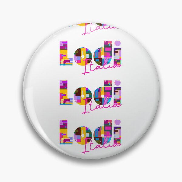 Item preview, Lodi, Italy, Italia, colorful typography design for travellers designed and sold by Wanderful-roads.
