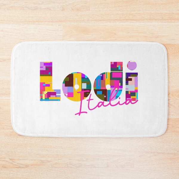 Item preview, Lodi, Italy, Italia, colorful typography design for travellers designed and sold by Wanderful-roads.