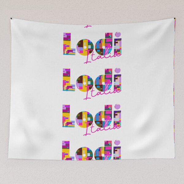 Item preview, Lodi, Italy, Italia, colorful typography design for travellers designed and sold by Wanderful-roads.