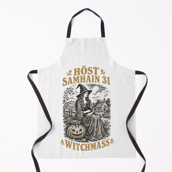 Item preview, Samhain Witch with Black Cat Cottage Witch Vintage Halloween Woodcut Pumpkin Autumn Harvest Art designed and sold by Yellowriversss.