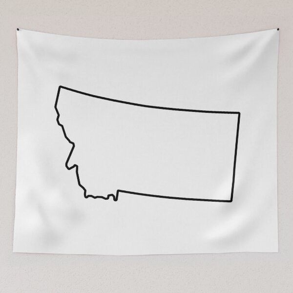 Item preview, Montana Shape Outline MT designed and sold by shitpostee.