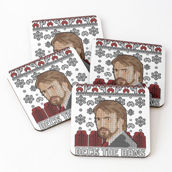 Item preview,  Die Hard Christmas Xmas Hans Gruber Design Jumper Tee Shirt Mug Dress Pillow Throw Santa Movie Snow Funny Deck The Hans designed and sold by Cool Robot Bro..