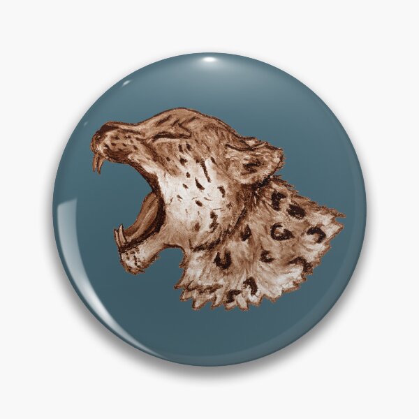 Item preview, Snow Leopard Charcoal Drawing, Sepia designed and sold by LooseLeafEarlGray.