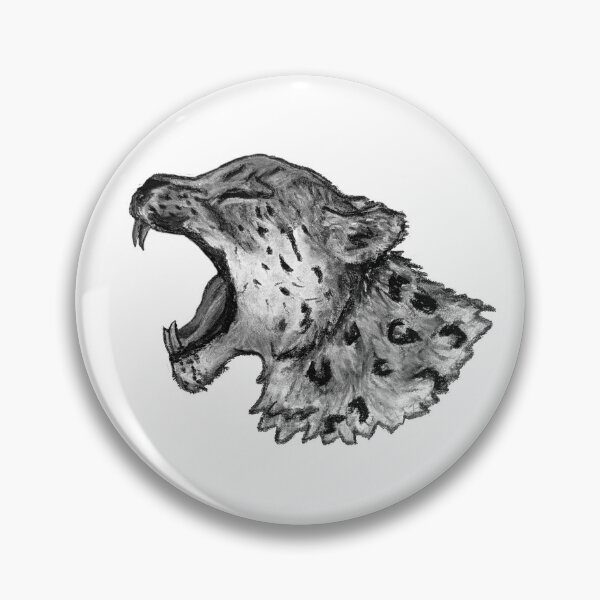 Item preview, Snow Leopard Charcoal Drawing, Cool Gray designed and sold by LooseLeafEarlGray.