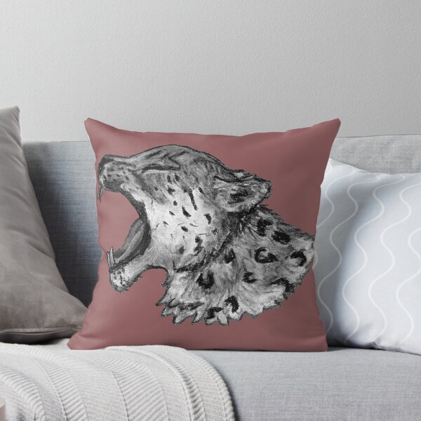 Item preview, Snow Leopard Charcoal Drawing, Cool Gray designed and sold by LooseLeafEarlGray.