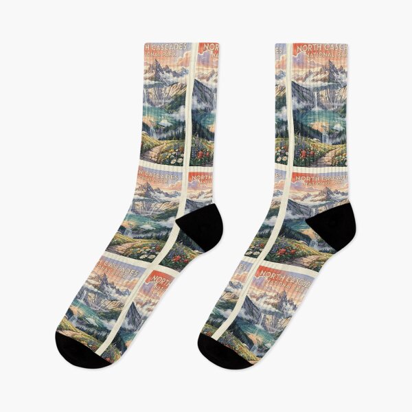 Item preview, North Cascades National Park Washington Vintage Watercolor Travel designed and sold by Teelogic.