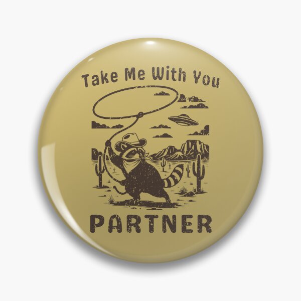Item preview, Take me with you partner - space cowboy raccoon linocut designed and sold by 8--ball.
