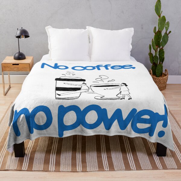 Item preview, No Coffee No Power Funny Coffee Lover Quote Illustration designed and sold by LensDyn™.