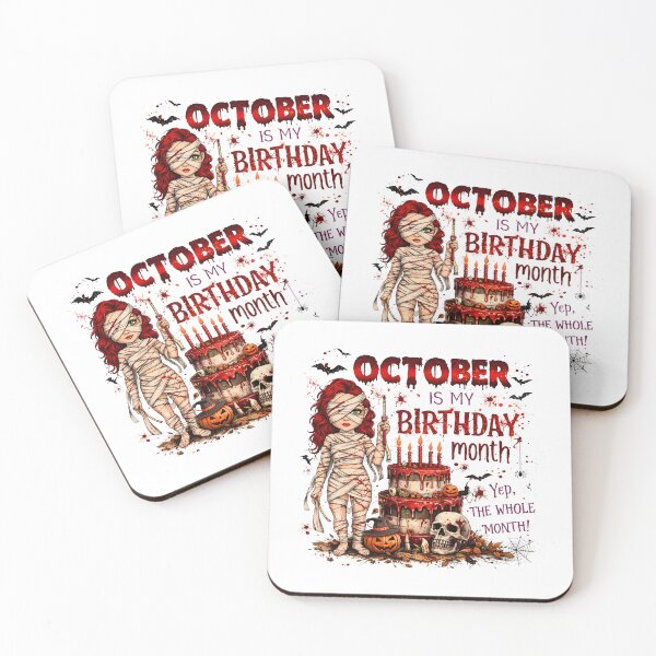 Item preview, October Is My Birthday Month Mummy Halloween Cake Gift designed and sold by MatrixRig.