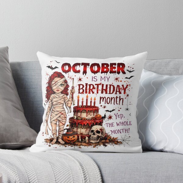 Item preview, October Is My Birthday Month Mummy Halloween Cake Gift designed and sold by MatrixRig.