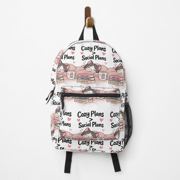 Item preview, Cozy Plans > Social Plans – Cute Introvert Cat designed and sold by 1234saad.