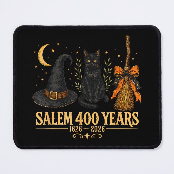 Item preview, Salem 400 Years Anniversary Witch Hat Cat Broom Halloween designed and sold by Denenberg Jardel.