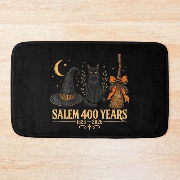 Item preview, Salem 400 Years Anniversary Witch Hat Cat Broom Halloween designed and sold by Denenberg Jardel.