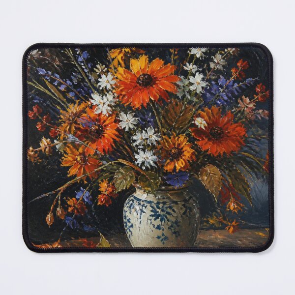Item preview, Vintage Floral Still Life Oil Painting in Ceramic Vase designed and sold by NinaVibeStudio.