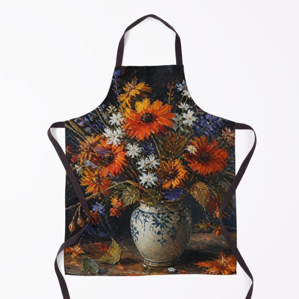 Item preview, Vintage Floral Still Life Oil Painting in Ceramic Vase designed and sold by NinaVibeStudio.