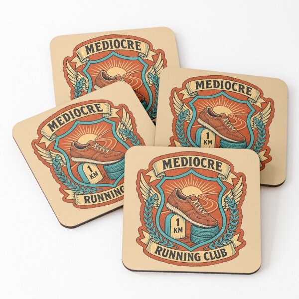 Item preview, Mediocre Running Club – Funny Retro Running Badge. designed and sold by Endless7Art.