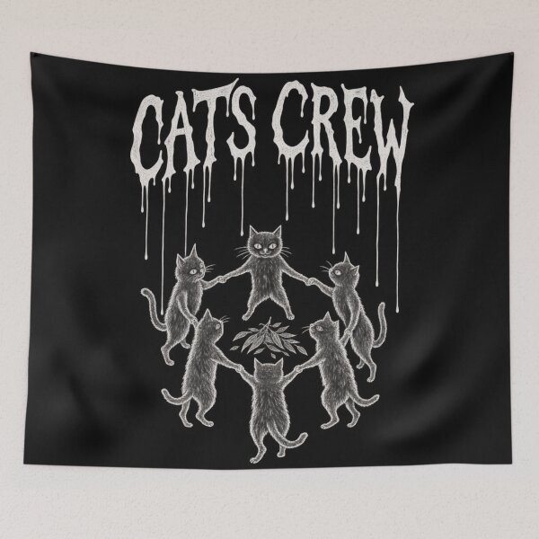 Item preview, Cats Crew Witchy Cat Coven Ritual Dancing Cats Circle Dark Aesthetic Gothic Grunge designed and sold by Yellowriversss.