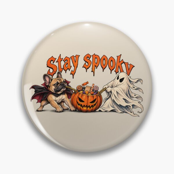 Item preview, Stay Spooky Frenchie Vampire vs Ghost Candy Tug designed and sold by MythicCotton.