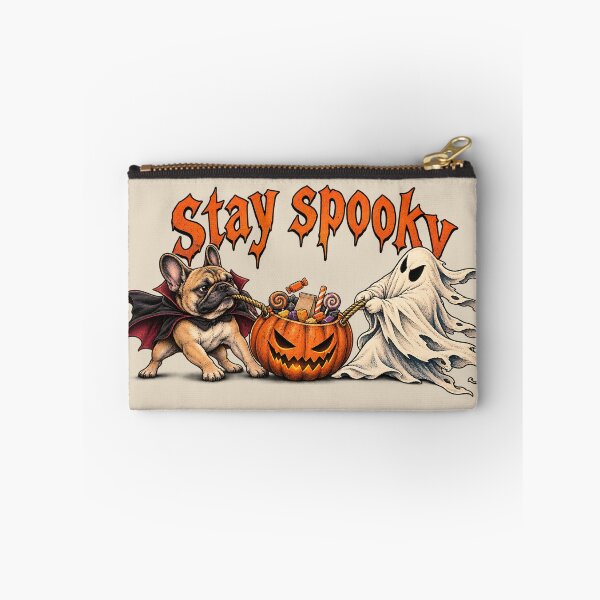 Item preview, Stay Spooky Frenchie Vampire vs Ghost Candy Tug designed and sold by MythicCotton.