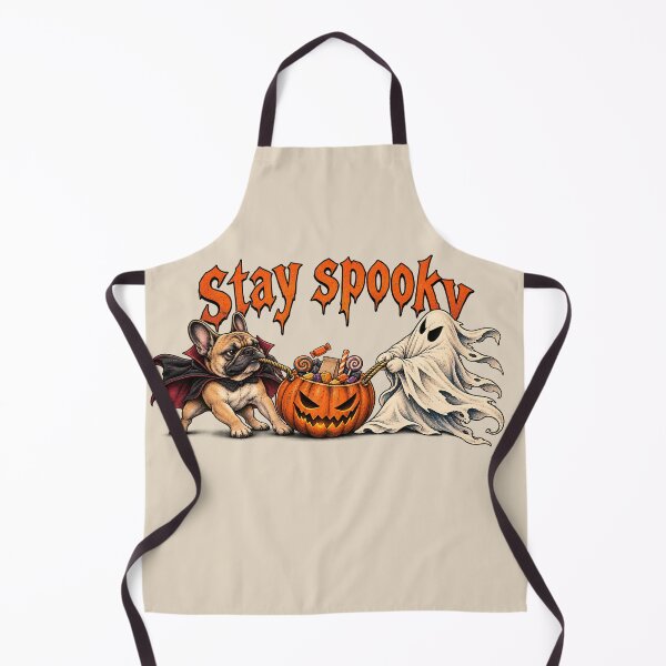 Item preview, Stay Spooky Frenchie Vampire vs Ghost Candy Tug designed and sold by MythicCotton.
