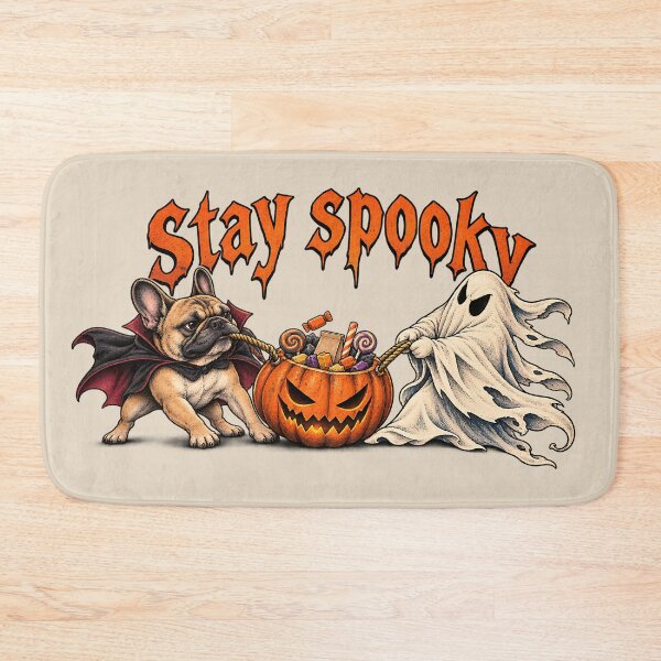 Item preview, Stay Spooky Frenchie Vampire vs Ghost Candy Tug designed and sold by MythicCotton.
