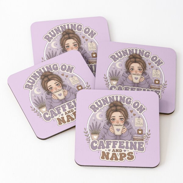 Item preview, Running On Caffeine And Naps Sleepy Girl Coffee designed and sold by Créative touche .