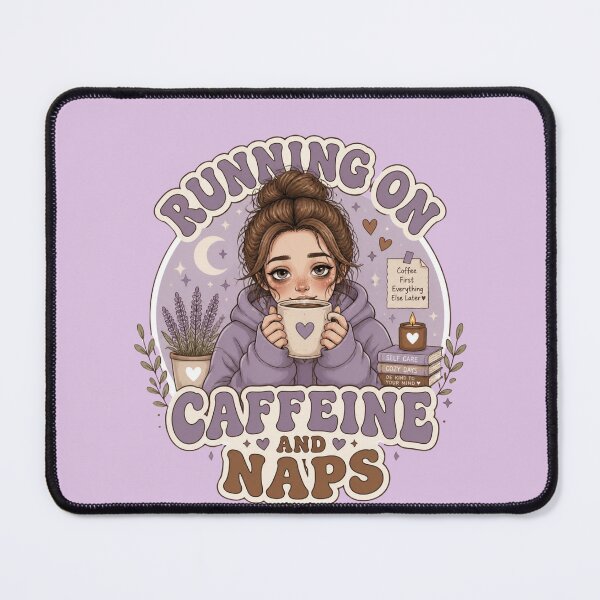 Item preview, Running On Caffeine And Naps Sleepy Girl Coffee designed and sold by Créative touche .