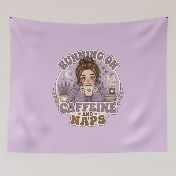Item preview, Running On Caffeine And Naps Sleepy Girl Coffee designed and sold by Créative touche .