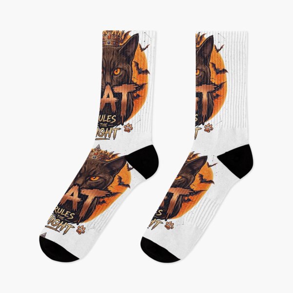 Item preview, Cat Rules The Night Black Cat Halloween Gothic Design designed and sold by Retro Whiskers.
