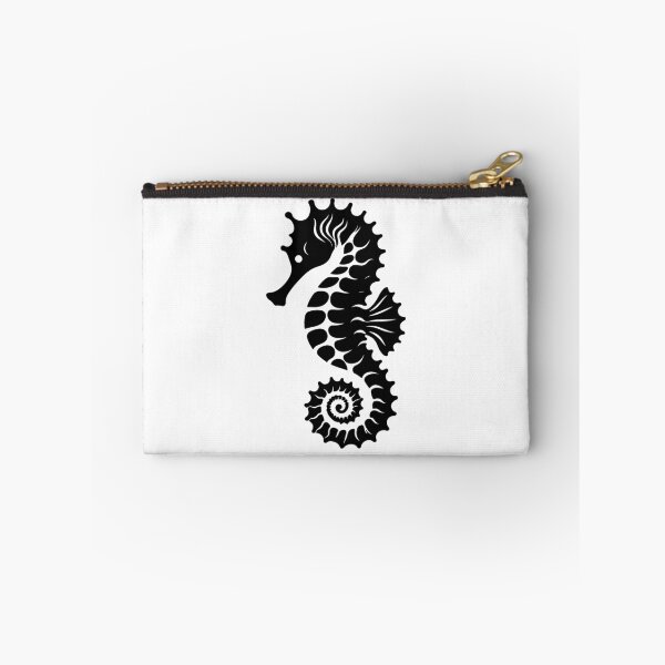 Item preview, Black Tribal Seahorse Silhouette Design designed and sold by pattern-archive.