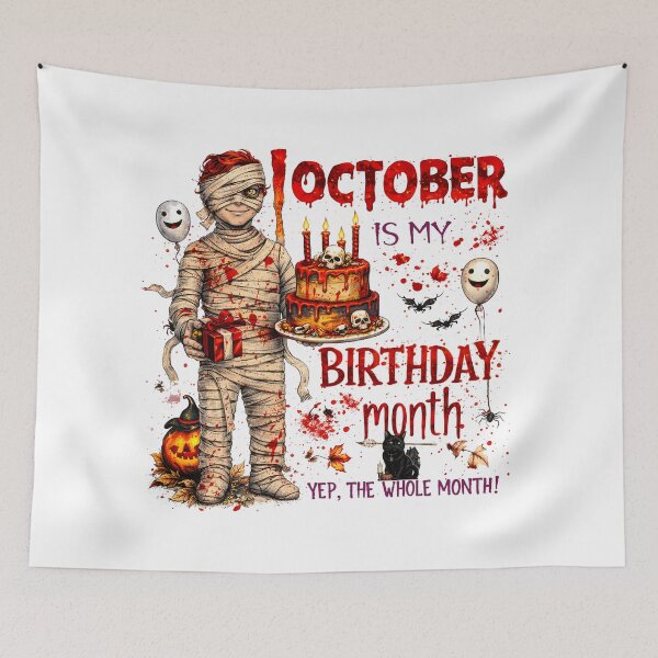 Item preview, October Is My Birthday Month Mummy Boy Cake Gift designed and sold by MatrixRig.