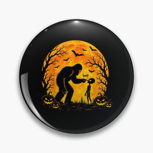 Item preview, Funny Halloween Bigfoot Sasquatch Boop Alien UFO Pumpkin designed and sold by Denenberg Jardel.