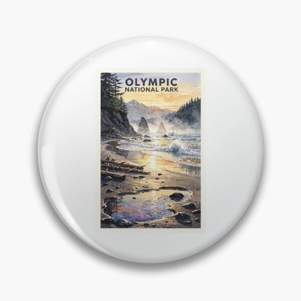 Item preview, Olympic National Park Washington Vintage Watercolor Travel designed and sold by Teelogic.