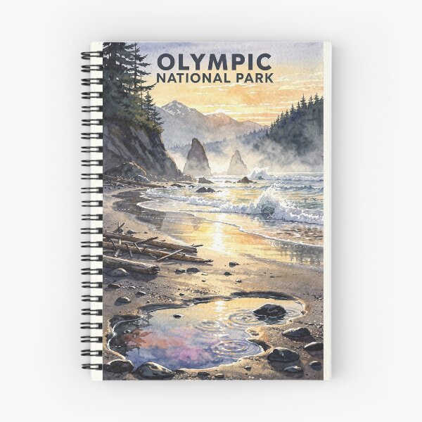 Item preview, Olympic National Park Washington Vintage Watercolor Travel designed and sold by Teelogic.