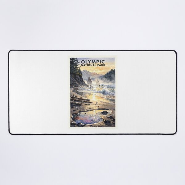 Item preview, Olympic National Park Washington Vintage Watercolor Travel designed and sold by Teelogic.