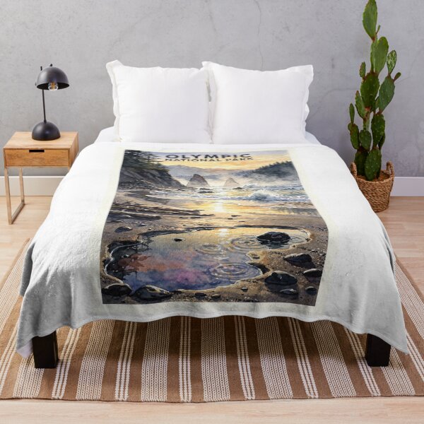 Item preview, Olympic National Park Washington Vintage Watercolor Travel designed and sold by Teelogic.