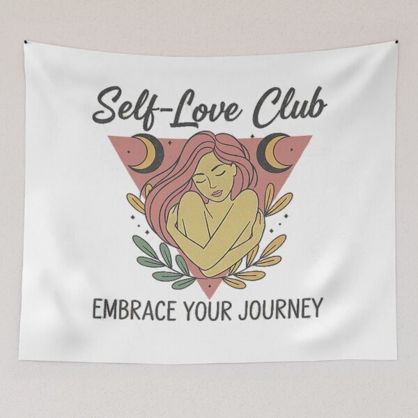 Item preview, Self Love Club Embrace Your Journey Boho Woman Mental Health Design designed and sold by cannsuh.