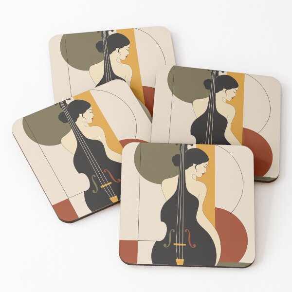 Item preview, Woman and Cello Art Print, Cellist Print, Bauhaus Music Art, Cello Player Gift, Abstract Woman Print, Mid Century Modern Decor designed and sold by Studio pod Burom.