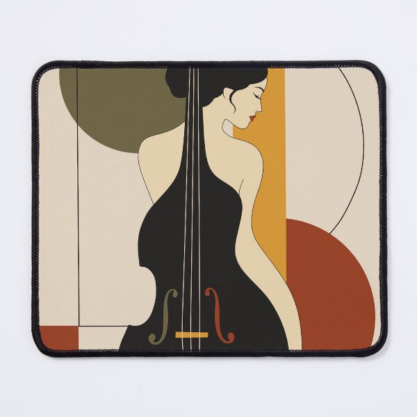 Item preview, Woman and Cello Art Print, Cellist Print, Bauhaus Music Art, Cello Player Gift, Abstract Woman Print, Mid Century Modern Decor designed and sold by Studio pod Burom.