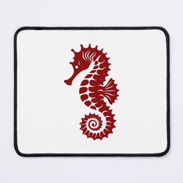 Item preview, Dark Red Tribal Seahorse Silhouette Design designed and sold by pattern-archive.