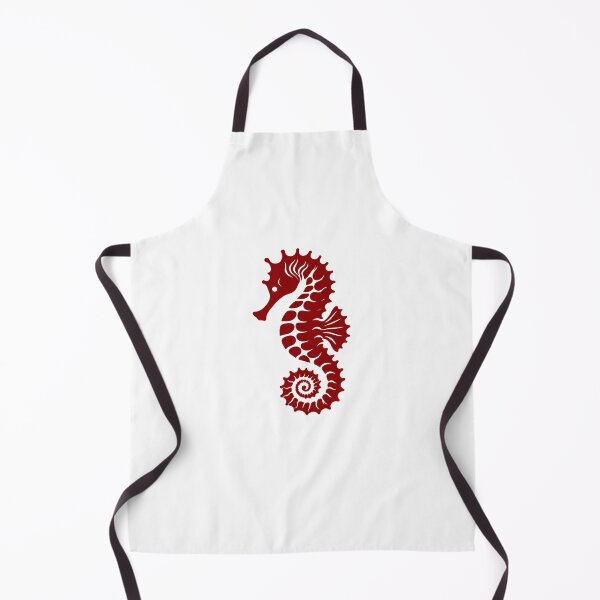 Item preview, Dark Red Tribal Seahorse Silhouette Design designed and sold by pattern-archive.