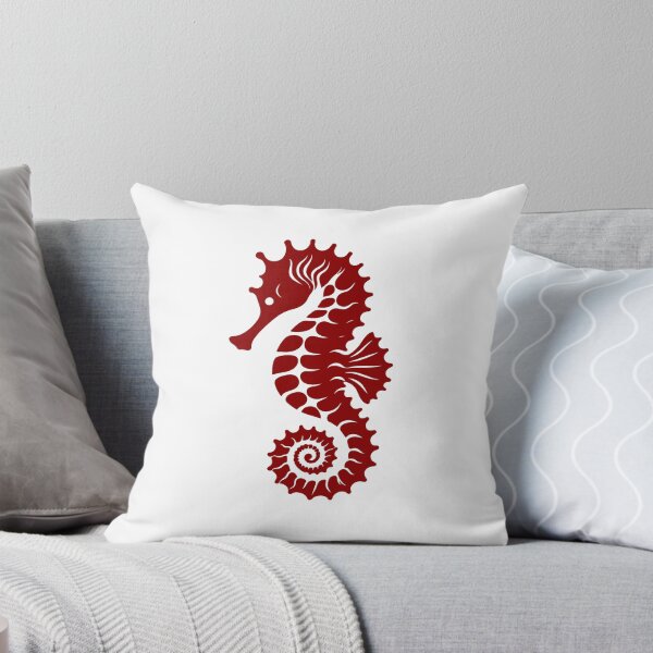 Item preview, Dark Red Tribal Seahorse Silhouette Design designed and sold by pattern-archive.