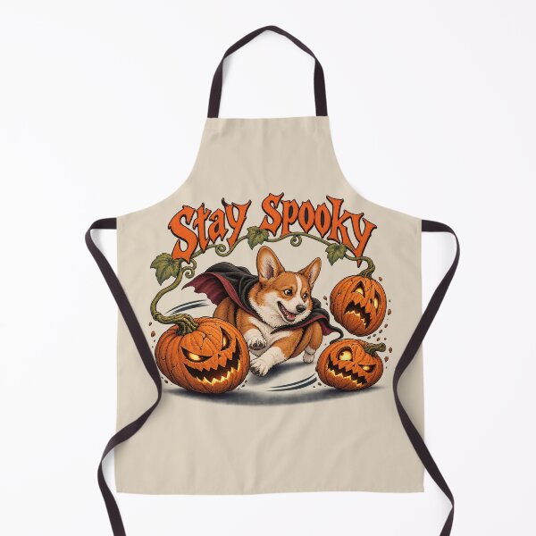 Item preview, Stay Spooky Running Vampire Corgi Dog & Pumpkins designed and sold by MythicCotton.